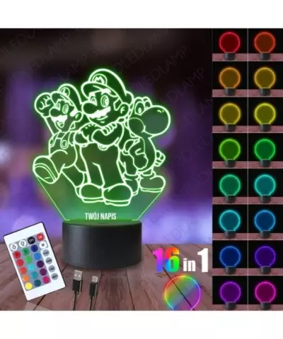 Lampka Nocna 3D LED LAMP Super Mario Postacie