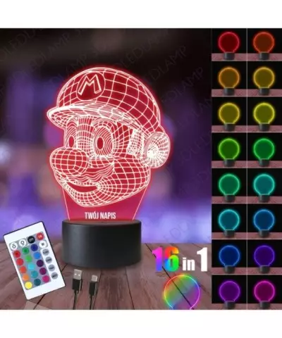 Lampka Nocna 3D LED LAMP Super Mario