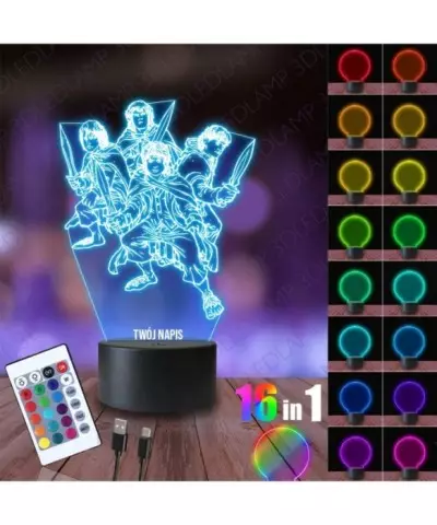 Lampka Nocna 3D LED LAMP Władca Pierścieni Drużyna