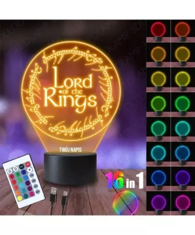 Lampka Nocna 3D LED LAMP Władca Pierścieni