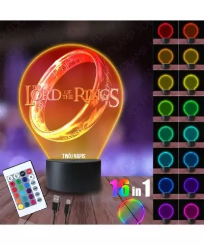 Lampka Nocna 3D LED LAMP Władca Pierścieni Pierścień