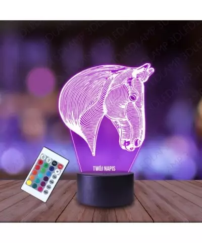 Lampka Nocna 3D LED LAMP Koń Konik