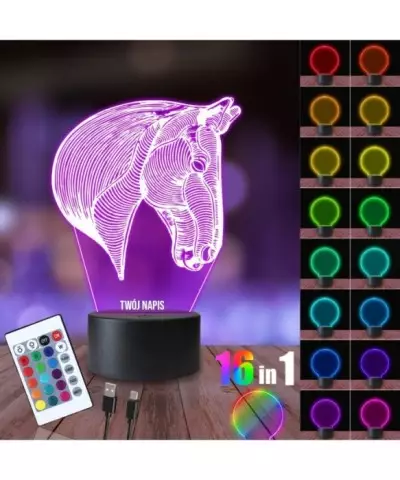 Lampka Nocna 3D LED LAMP Koń Konik