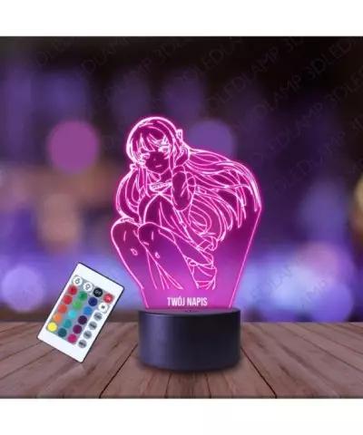 Lampka Nocna 3D LED LAMP Mai Waifu Seishun Sakurajima