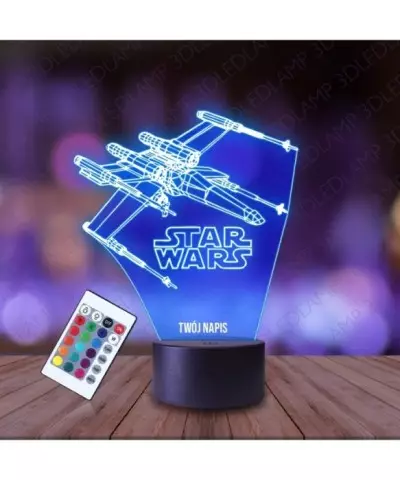 Lampka Nocna 3D LED LAMP x-wing Star Wars