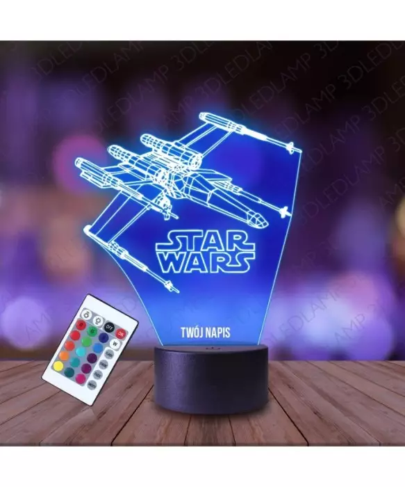Lampka Nocna 3D LED LAMP x-wing Star Wars