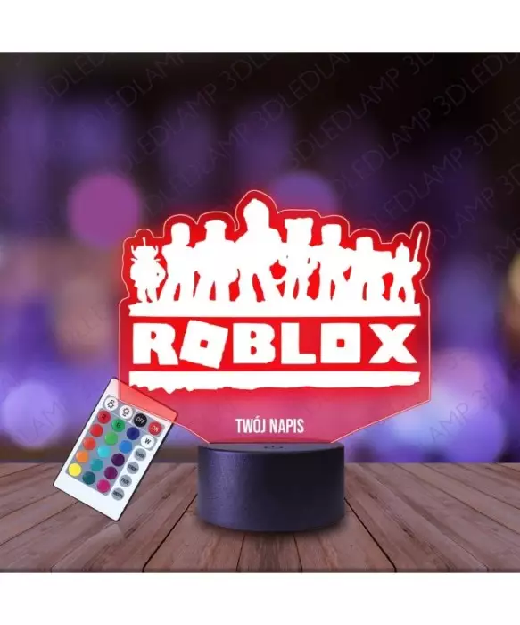 Lampka Nocna 3D LED LAMP Roblox Napis