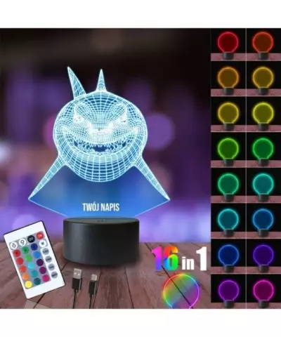 Lampka Nocna 3D LED LAMP Rekin Gdzie Jest Nemo