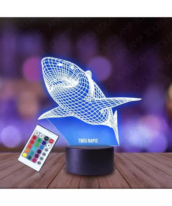 Lampka Nocna 3D LED LAMP Gdzie Jest Nemo Rekin