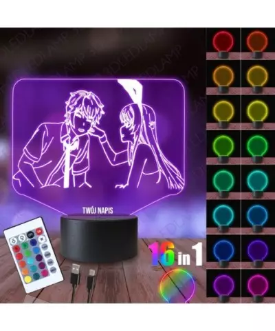 Lampka Nocna 3D LED LAMP Seishun Sakurajima