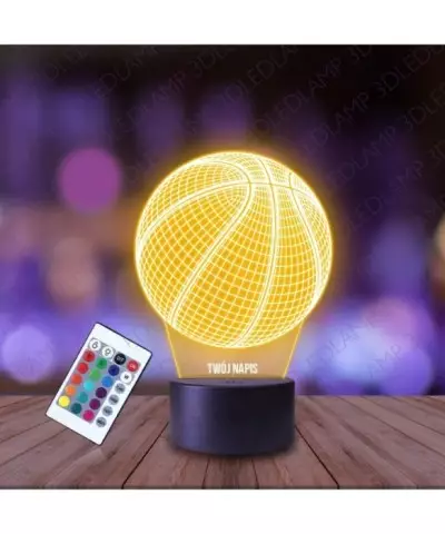 Lampka Nocna 3D LED LAMP Piłka Koszykówka