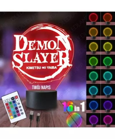 Lampka Nocna 3D LED LAMP Demon Slayer