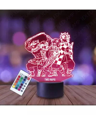 Lampka Nocna 3D LED LAMP Demon Slayer Bohaterowie