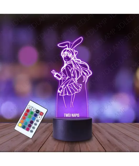 Lampka Nocna 3D LED LAMP Mai Sakurajima