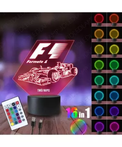 Lampka Nocna 3D LED LAMP Formuła F1