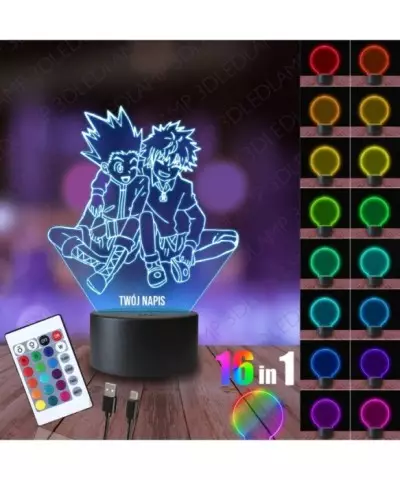 Lampka Nocna 3D LED LAMP Killua i Gon