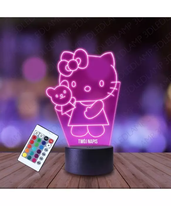 Lampka Nocna 3D LED LAMP Hello Kitty Miś