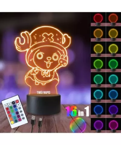 Lampka Nocna 3D LED LAMP Monkey Luffy One Piece