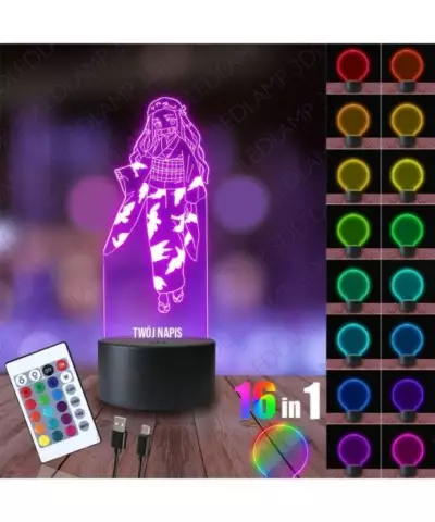 Lampka Nocna 3D LED LAMP Demon Slayer Nezuko Kamado