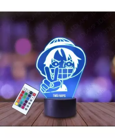 Lampka Nocna 3D LED LAMP Monkey D. Luffy One Piece Anime