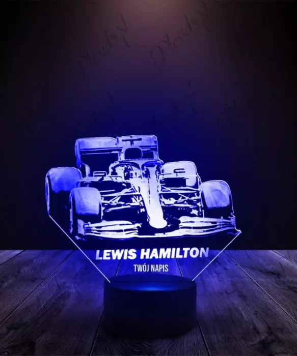 Lampka LED 3D Plexido Formuła 1 Lewis Hamilton