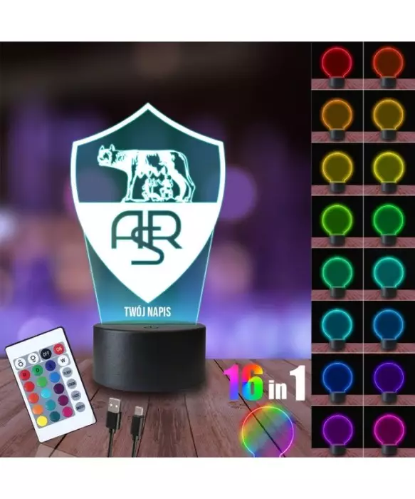 Lampka Nocna 3D LED LAMP AS Roma