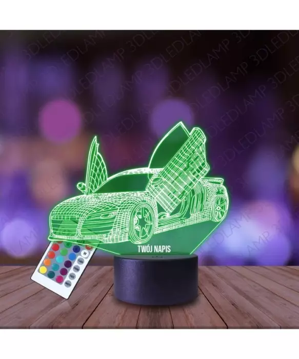 Lampka Nocna 3D LED LAMP Auto Porsche