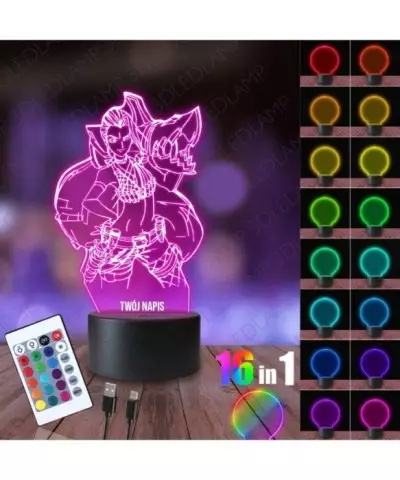 Lampka Nocna 3D LED LAMP League of Legends Jinx