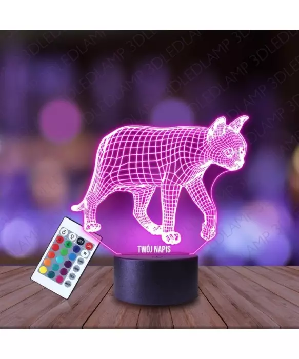 Lampka Nocna 3D LED LAMP Kotek Kot