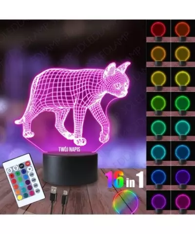 Lampka Nocna 3D LED LAMP Kotek Kot
