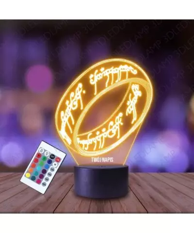 Lampka Nocna 3D LED LAMP Pierścień Władca Pierścieni