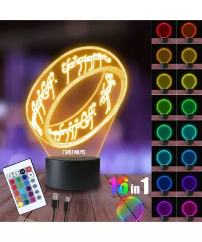 Lampka Nocna 3D LED LAMP Pierścień Władca Pierścieni