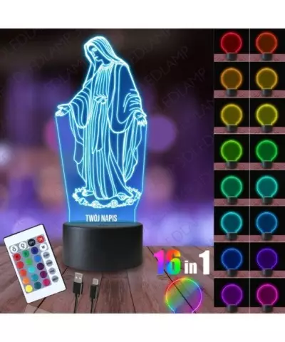 Lampka Nocna 3D LED LAMP Maryja