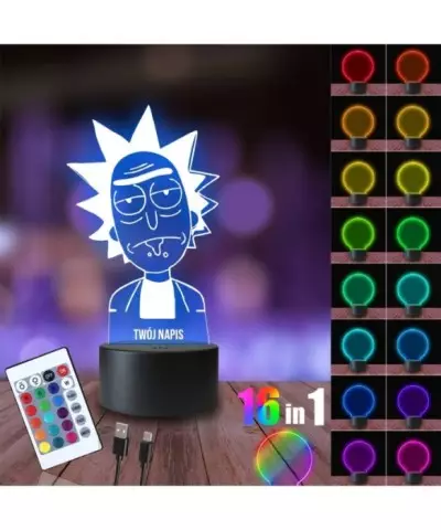 Lampka Nocna 3D LED LAMP Rick and Morty