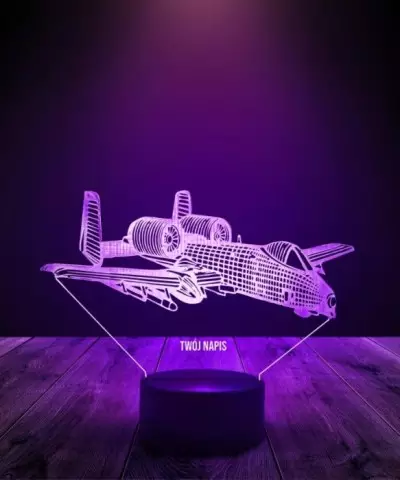 Lampka LED 3D Plexido Samolot Myśliwiec - 3
