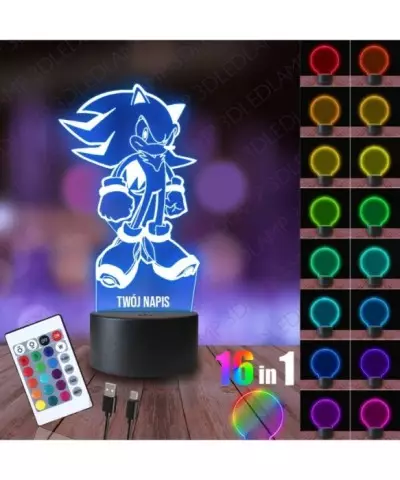Lampka Nocna 3D LED LAMP Sonic Pięści