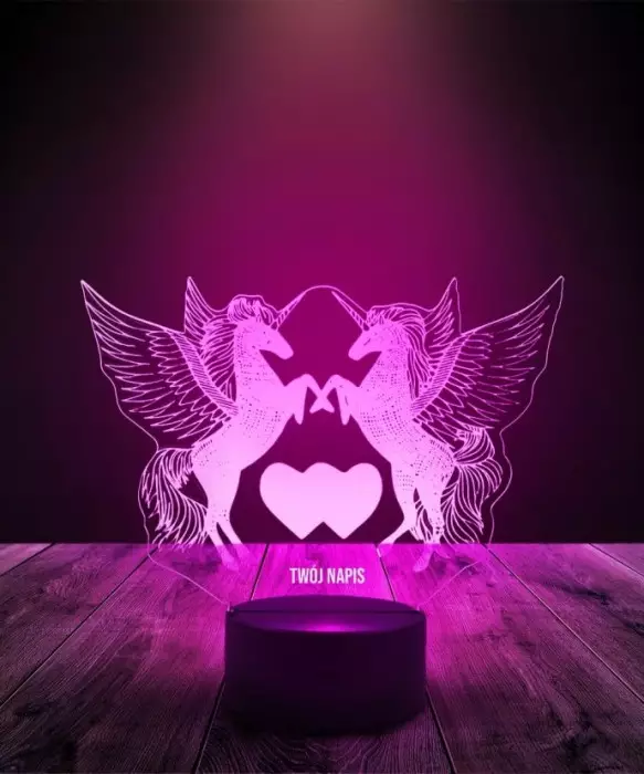 Lampka LED 3D Plexido Jednorożce - 1