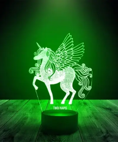 Lampka LED 3D Plexido Jednorożec Unicorn - 3
