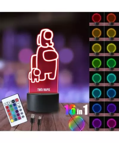Lampka Nocna 3D LED LAMP Among Us Postacie