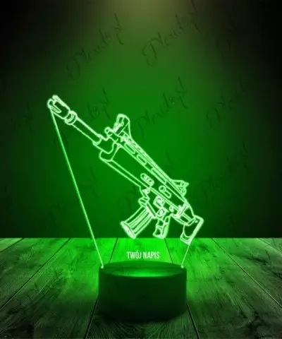 Lampka LED 3D Plexido Fortnite Broń Karabin - 2