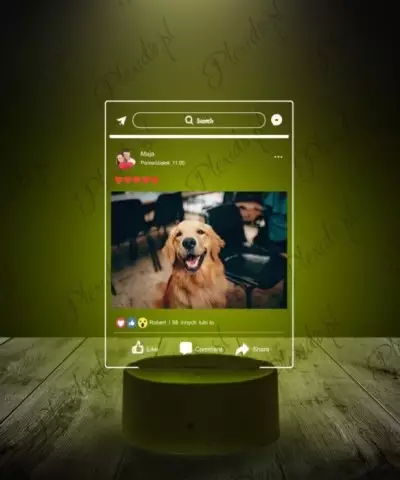 Ramka Facebook na Szkle Twój Post Zdjęcie - 3