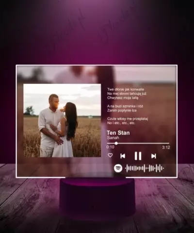 Ramka Spotify Full Piosenka na Szkle Twoje Zdjęcie - 1