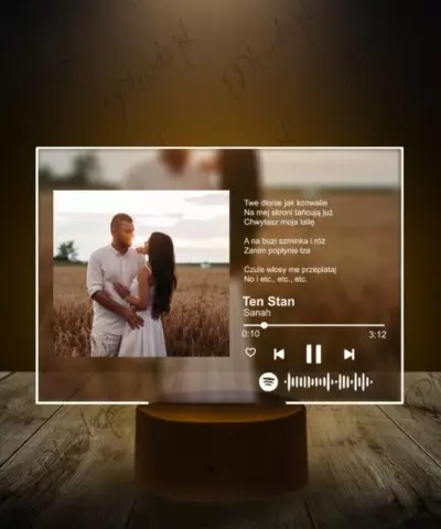 Ramka Spotify Full Piosenka na Szkle Twoje Zdjęcie - 2