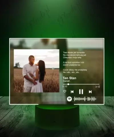 Ramka Spotify Full Piosenka na Szkle Twoje Zdjęcie - 3