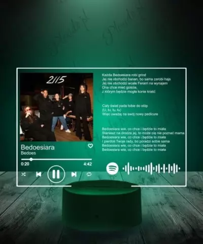 Ramka Spotify Song Piosenka na Szkle - 2