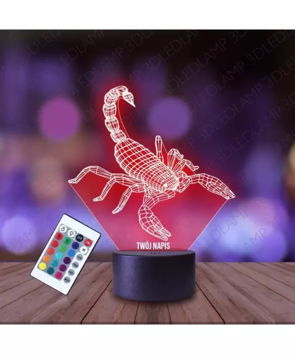 Lampka Nocna 3D LED LAMP Skorpion