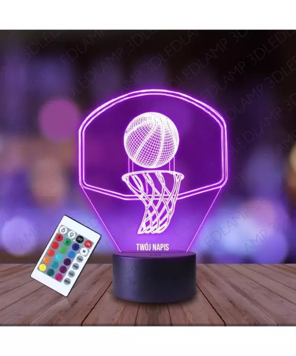 Lampka Nocna 3D LED LAMP Kosz do koszykówki