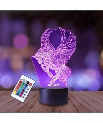Lampka Nocna 3D LED LAMP Pegaz Skrzydła