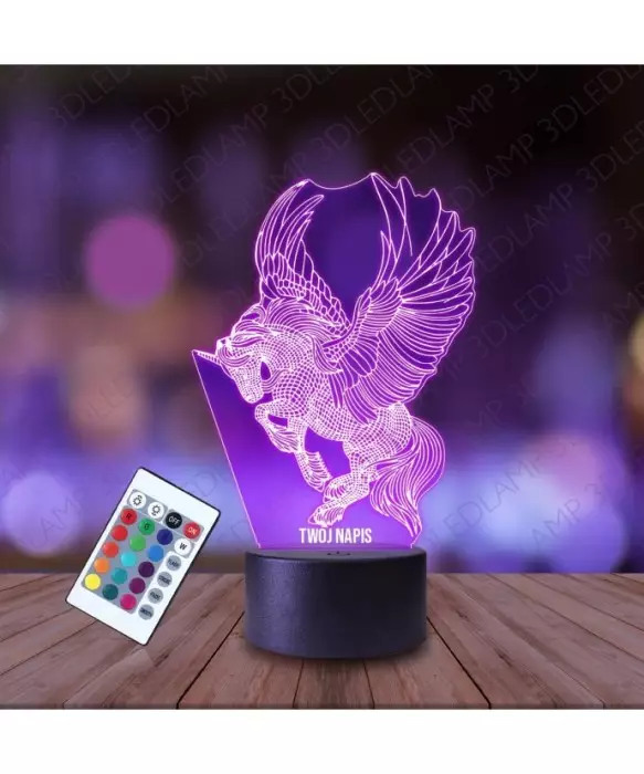 Lampka Nocna 3D LED LAMP Pegaz Skrzydła