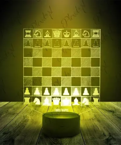 Lampka LED 3D Plexido Szachy - 1
